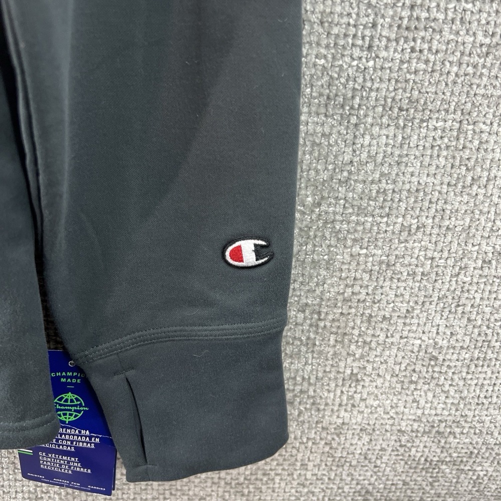Champion Performance 1/4 Zip Fleece Men's Med Gray Logo Moisture Wicking NEW! - Picture 6 of 14